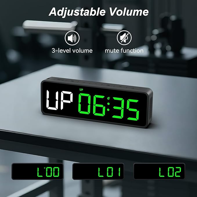 Portable Gym Timer Clock: Fitness Digital Clock with Strong Magnet - Remote Control for Fitness Enthusiasts - Powerful Battery for Home Gym Garage Boxing