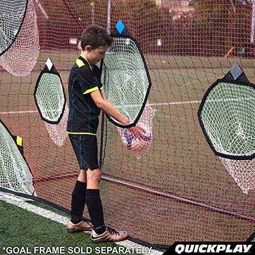 QuickPlay PRO Soccer Target Nets with 7 Scoring Zones – Practice Shooting & Goal Shots | Available in 4 Sizes | Portable Training Equipment | Soccer Frame Not Included