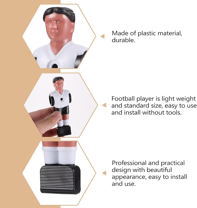 10cs Foosball Men Replacement Foosball Player Figurine Foosball Accessories Soccer Table Parts
