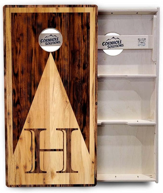 Tournament Cornhole Boards - Regulation 2'x4' Set 3/4" Baltic Birch - Bags Sold Separatetly (Wood Letter Design)