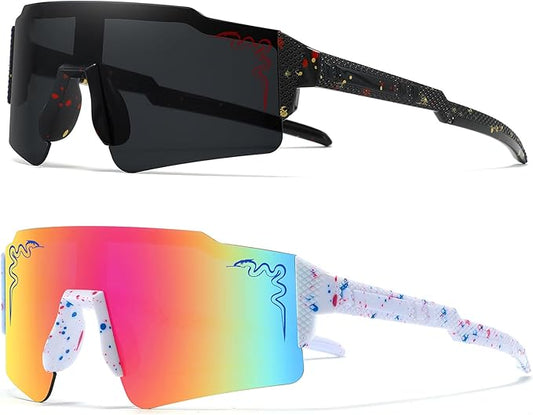 1/2/3 pcs Youth Baseball Glasses Boys Girls UV400 Kids Teen Sunglasses Child Young Men Women Football Eyewear