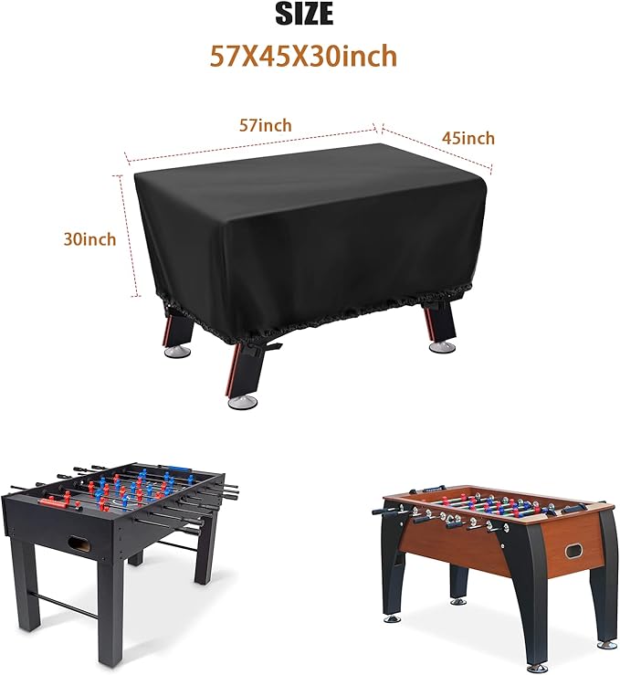 Foosball Table Cover, Waterproof Football Table Cover Outdoor Soccer Table Covers, Indoor Foosballs Table Protection (50X40X28 inch)