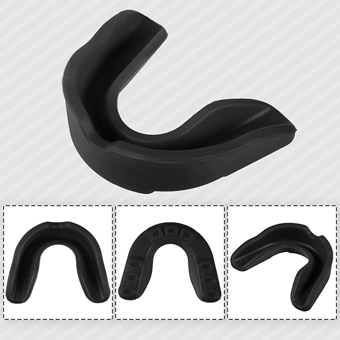 Kathfly 100 Pcs Youth Mouth Guard for Sports Mouthguard Athletic Football Mouth Guard Football Mouthpiece Gum Protection for Boxing Basketball Hockey Karate(Black)