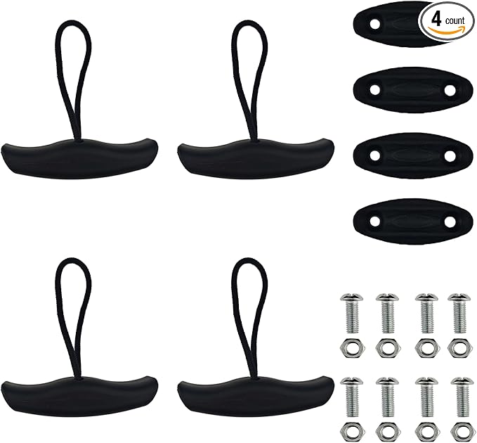 2/4/8 Pack Kayak Handles Replacement Kayak Accessories with Cord and Pad Eyes Screws