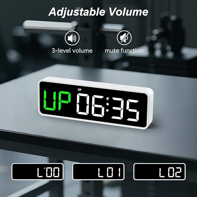 Portable Gym Timer Clock: Fitness Digital Clock with Strong Magnet - Remote Control for Fitness Enthusiasts - Powerful Battery for Home Gym Garage Boxing