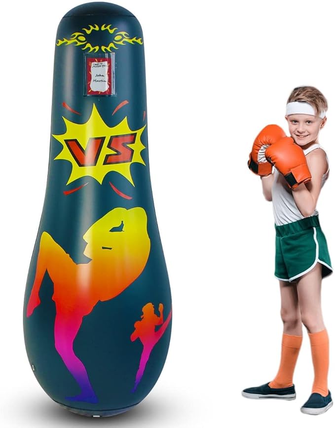 Toddler Punching Bag for Kids Boxing Dummy Inflatable Bopper Cool Fun Toys for Boys Sports Gifts Outdoor for Kids