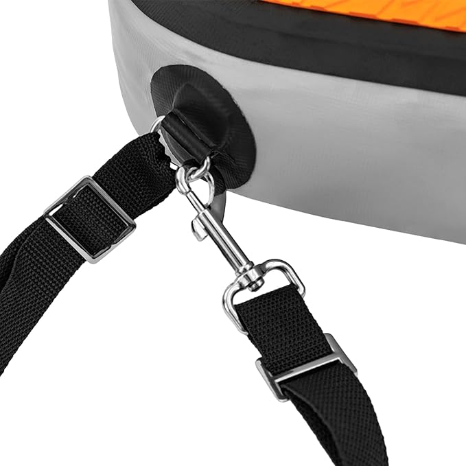 Thickened Kayak Seats with Back Support EVA Universal Paddle Board Seat with 4 Adjustable Straps Inflatable Valve Cover Sit On Top Cushioned Canoe Backrest Seat for SUP,Fishing Boat (Orange)
