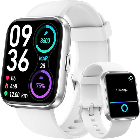 aeac Smart Watch for Women/Men, Fitness Watch, Alexa Built-in & Stable Bluetooth Call, with Heart Rate/SpO2/Sleep Monitor, 100 Sports, IP68 Waterproof Smartwatches for iOS Android