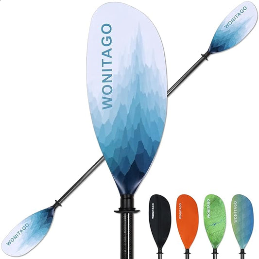 Kayak Paddle Carbon Fiber Shaft and Reinforced Nylon Blade, Adjustable Kayaking Oars, 3 Piece, 230-250 cm/90-98 Inches,210-230 cm/82-90 inches