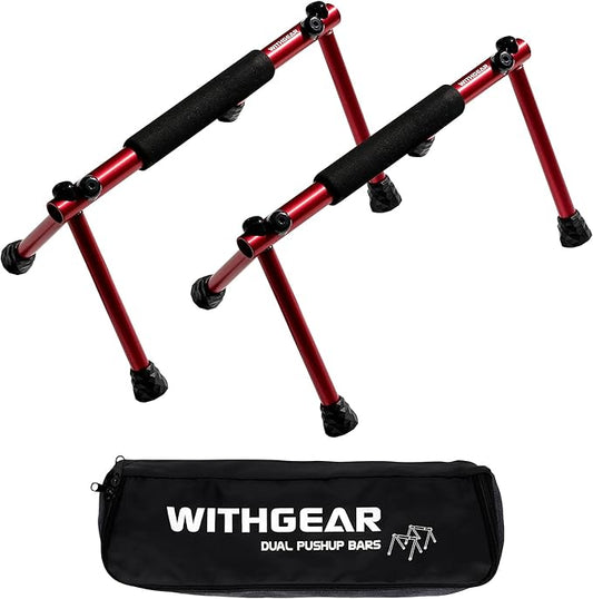 Push Up Bar – Folding Dip Bar for Home Workout, Lightweight & Portable Strength Training Equipment for Men & Women, Indoor & Outdoor Use (Hawk)