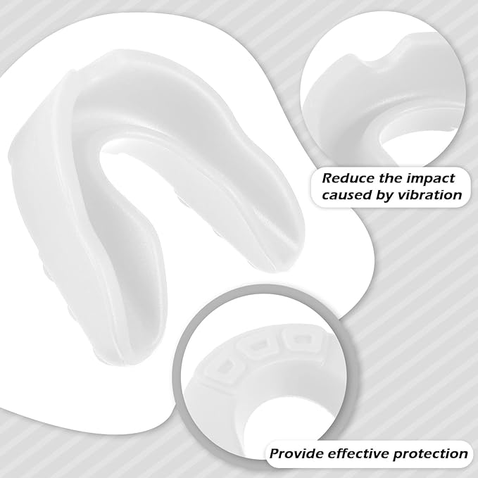 Kathfly 100 Pcs Youth Mouth Guard for Sports Mouthguard Athletic Football Mouth Guard Football Mouthpiece Gum Protection for Boxing Basketball Hockey Karate(White)