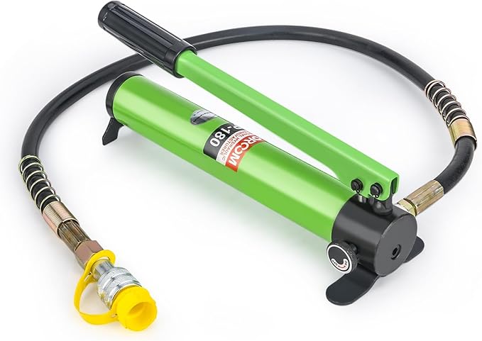 20T 1.2"/30mm Stroke Portable Hydraulic Cylinder Portable Low Profile Jack Sets Multi-Acting Porta Power Ram Jack Kits Lifting Cylinder with CP-180 Hydraulic Hand Pump