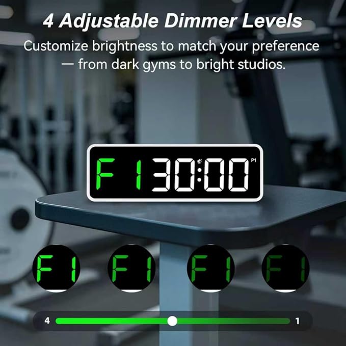 Portable Gym Timer Clock: Fitness Digital Clock with Strong Magnet - Remote Control for Fitness Enthusiasts - Powerful Battery for Home Gym Garage Boxing