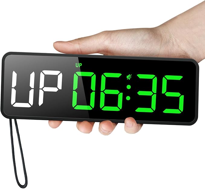 Portable Gym Timer Clock: Fitness Digital Clock with Strong Magnet - Remote Control for Fitness Enthusiasts - Powerful Battery for Home Gym Garage Boxing