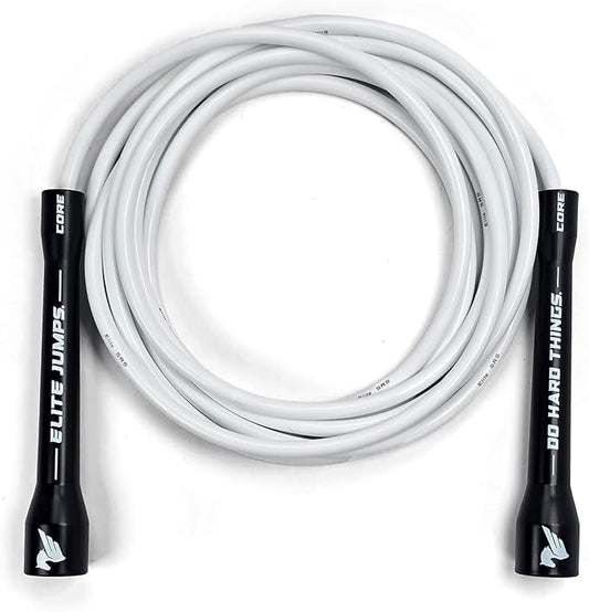 Elite Jumps | 6mm PVC Jump Ropes for Fitness | Indoor/Outdoor Adjustable Boxing Jump Rope w/Unbreakable Handles & Ultra-Durable Non-Kinking PVC | Skipping Rope for Men & Women & Boxer Rope Jump Rope