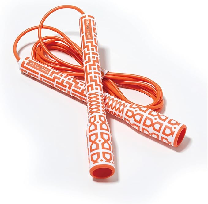 Skipping Jump Rope for Fitness Workout - Light Weight, Adjustable, Tangle Free, Excellent line control for Cardio Boxing, CrossFit, Training Exercise All Ages and Gender ( Special Luxury, KA-220, Made in Korea)
