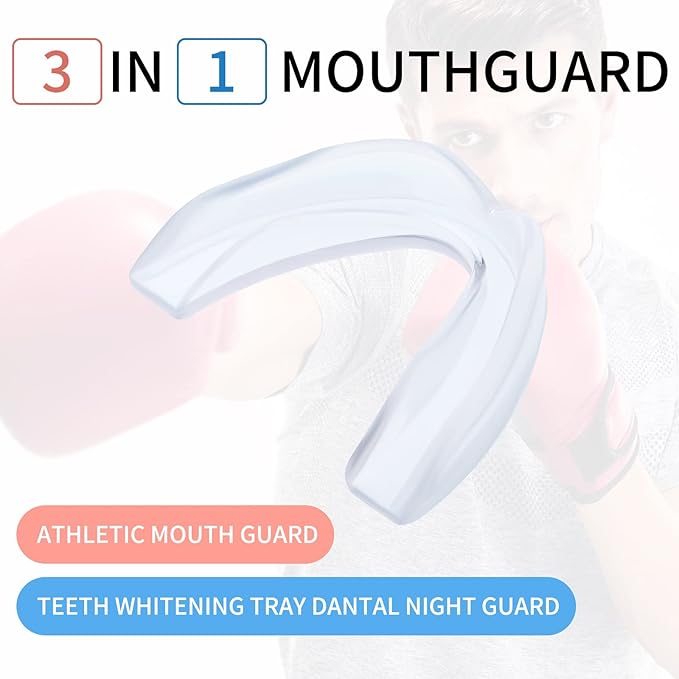 Kathfly 50 Pcs Football Mouth Guards Bulk Sports Mouth Pieces Protection Silicone Athletic Braces Football Accessories Teeth Armor Adult Teenager Teeth Armor for Boxing Basketball Hockey