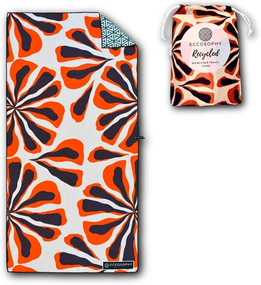 ECCOSOPHY Microfiber Beach Towel - Sand Free Towels are Quick Dry, Light Weight, Super Absorbent - Perfect Pool, Travel, Cruise, Camping Essentials - Oversized Extra Large for Adults 71x35 in