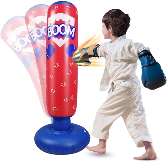 Toddler Punching Bag for Kids Boxing Dummy Inflatable Bopper Cool Fun Toys for Boys Sports Gifts Outdoor for Kids