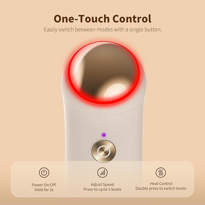 Breo Lucky 7 Massage Gun with Heat, Deep Tissue Muscle Massager, Stimulator, Body Relaxation, Low Noise for Recovery, Sports