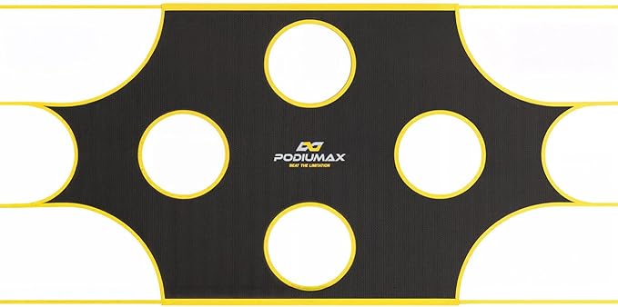 PodiuMax Soccer Goal Target Net with 10 Scoring Zones, 16x7 FT Adjustable Soccer Training Aide, Practice Shooting and Passing Accuracy, Portable Football Accessories