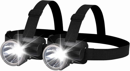 Bright LED Rechargeable Headlamp,Lightweight Mini Head Lamp with 2 Modes,IPX5 Waterproof USB Headlight with 90° Adjustable, Outdoor Portable Flashlight Headlamps for Hiking Running Camping(2pcs）
