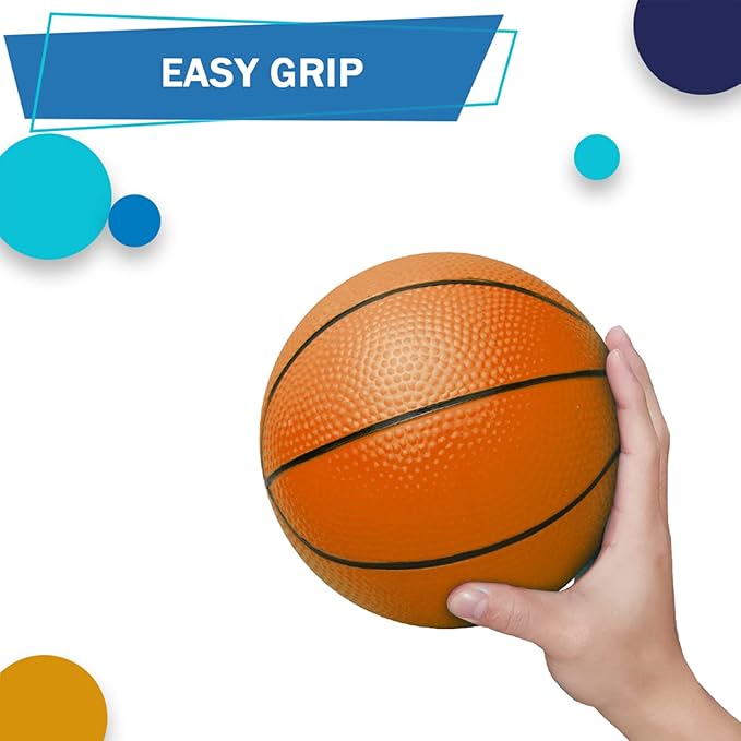 6" Mini Basketball for Kids & Adults, Indoor Basketball for Over-Door Hoop, Toddler Balls Arcade Game 5 Pack
