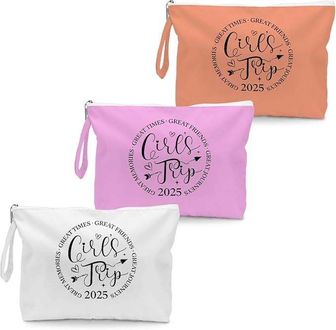 Fokongna 3PCS Girls Trip Gifts Wet Bag Wet Dry Bag Beach Bag Favors for Swimsuit Toiletry Bag Travel Essentials For Women, Beach Travel Gym Wet Dry Bag for Swimsuit Dirty Diaper Bag Gifts