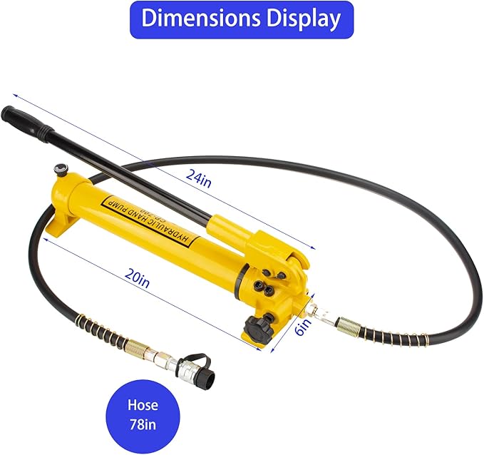 CP-700 Hydraulic Hand Power Pump - Portable with 10000psi Max Pressure Output, Compatible with Jack, Cutter, Puncher and Other Hydraulic Tools