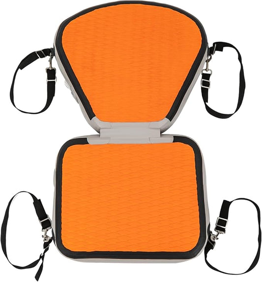 Inflatable Kayak Seat, Kayaks Seats with Back Support,for Kayak,Padded Boat,SUP,Canoe,Fishing Boat,Seats with 4 Adjustable Straps(Orange)