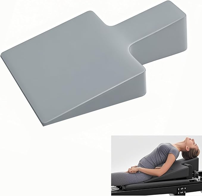 Large Upholstered Pilates Wedge - Workout Cushion for Reformer & Floor Exercises, Non-Slip Yoga Pilates Accessories for Home Gym, Studio or Physical Therapy