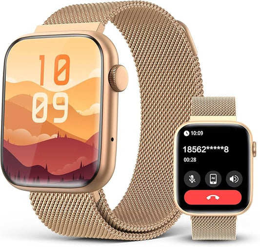 2025 Smart watches for Women with Blood Pressure Monitor, 1.9" AMOLED DA GPT AI Voice Smartwatch, 24/7 Heart Rate Stress Sleep Monitor,123 Sports Modes, IP68 Waterproof Fitness Tracker for Android iOS