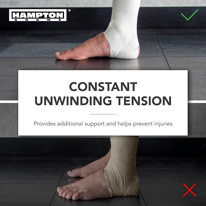 Hampton Adams | Official BJJ Partner | As Seen on Shark Tank | Medical Athletic Sports Tape (8-Pack, 45ft) | Easy Tear & No Sticky Residue | for Athletes, Trainers & First Aid Injury Wraps