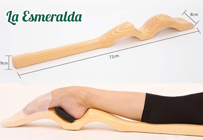 La Esmeralda Ballet Professional Wooden Pine Foot Stretchers Set for Dancers, Elastic Stretch Band, Two Pads, Leg Strap, Carry Bag and Gift Box.
