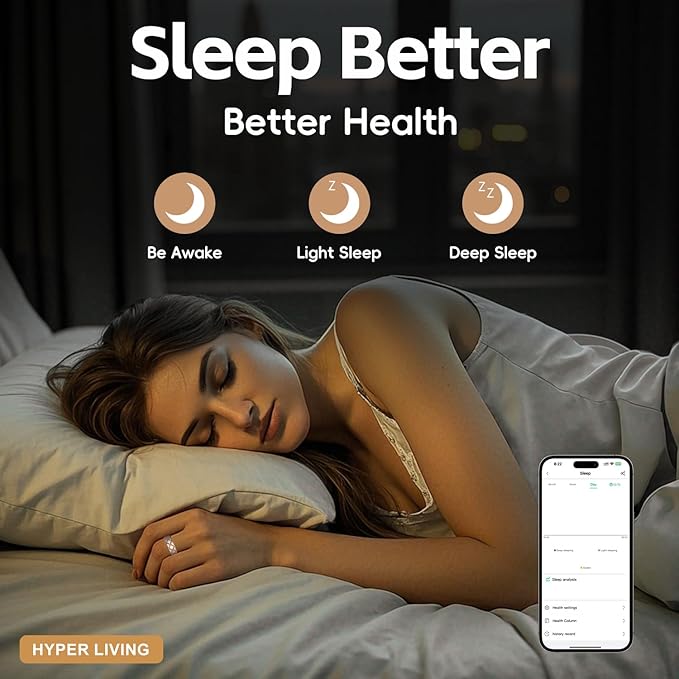 Smart Ring Health Tracker, Sleep Tracker Ring with Heart Rate, Waterproof Fitness Ring for Activity Monitoring/Steps/Distance/Calories, Air Gesture (11)