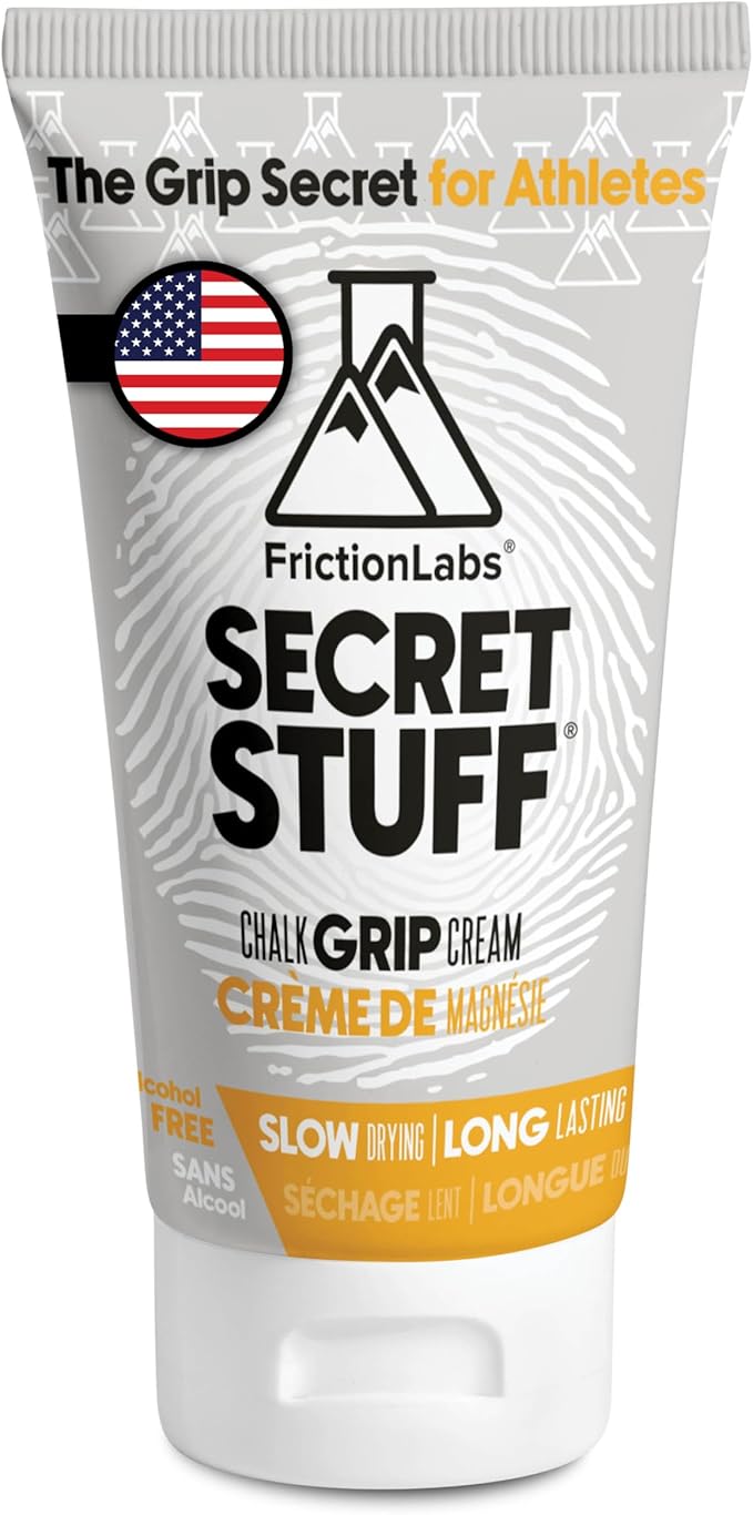 Friction Labs Quick Grip Secret Stuff Liquid Chalk for Athletes - Made in USA - Skin Friendly - Rock Climbing, Weightlifting, Gym, Tennis - Trusted by 100+ Pro Athletes - Best Workout Chalk - 75mL