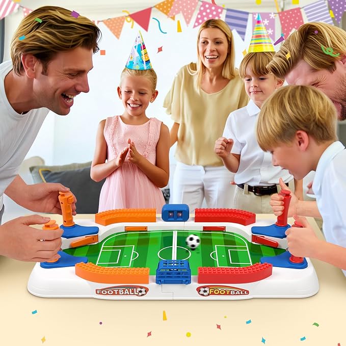 Mini Foosball Table Game for Kids Soccer Game Set Gifts Boys Toy Football Games Board for Indoor Sports Game Room Pinball Interactive Birthday Gift Toys for 3 4 5 6 7 8-12 Year Old Family Gatherings