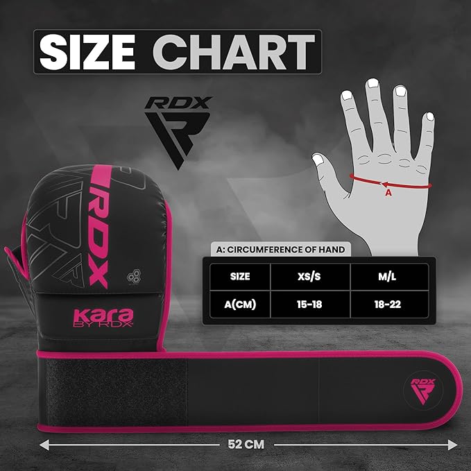 RDX MMA Gloves Sparring Grappling, Hybrid Open Palm Martial Arts Mitts Men Women, Maya Hide Leather Wrist Support, Cage Fighting Combat Sports Boxing Glove Training, Muay Thai, Punching Bag Kickboxing