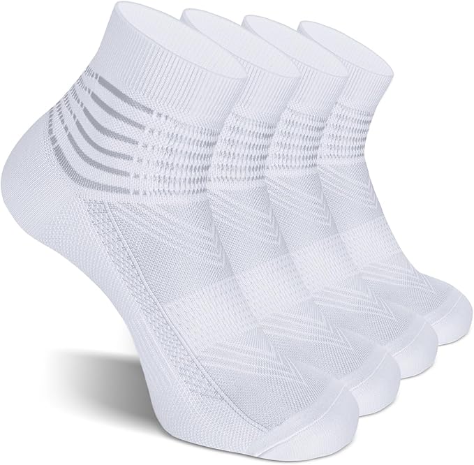 IRAMY Compression Ankle Support Socks Coolmax Wicking Cushioned Athletic Plantar Fasciitis Relief Men Women 2/3/6 Pairs