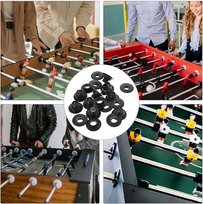Homoyoyo Foosball Rod Bearing 10 Set Foosball Board Bearing Table Football Machine Bearing Foosball Bushing Foosball Replacement Foosball Machine Accessories Bearings Foosball