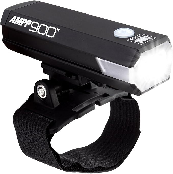 CATEYE AMPP USB Rechargeable Bike Light – High Visibility Super Bright OptiCube™ Headlight for Commuters, Road Cyclists & Mountain Bikers, Day & Night Riding Modes, IPX4 Waterproof, Tough & Durable