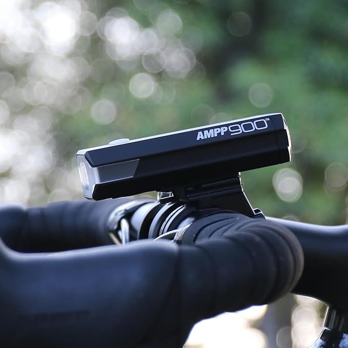 CATEYE AMPP USB Rechargeable Bike Light – High Visibility Super Bright OptiCube™ Headlight for Commuters, Road Cyclists & Mountain Bikers, Day & Night Riding Modes, IPX4 Waterproof, Tough & Durable