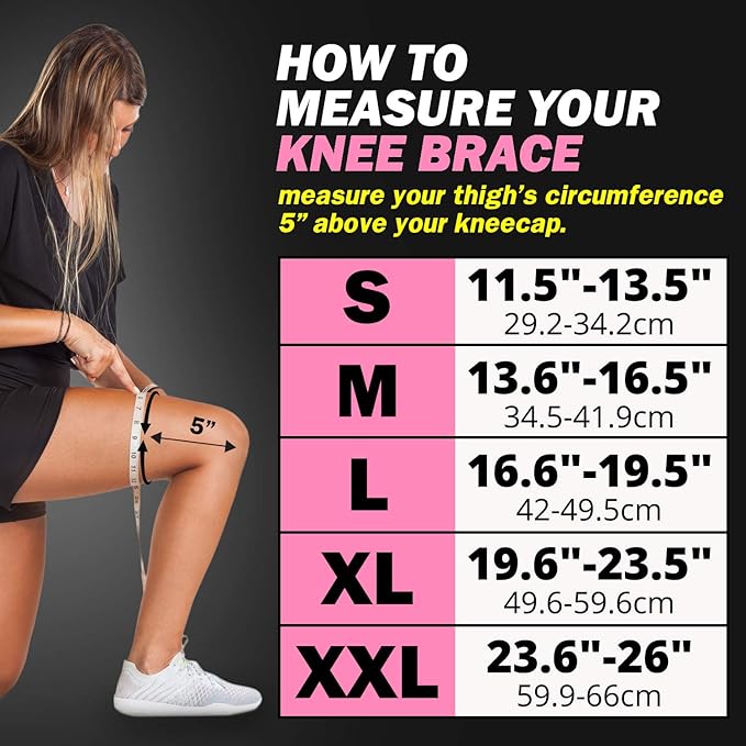POWERLIX Leg Sleeve - Best Knee Brace for Leg Pain for Men & Women Knee Support for Running, Basketball, Volleyball, Weightlifting, Gym, Workout, Sports Please Check Sizing Chart