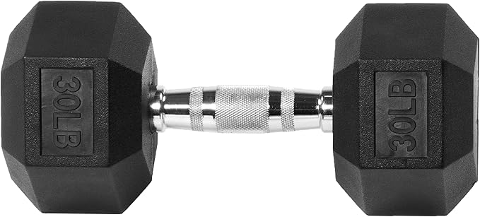OLIXIS Rubber Hex Dumbbells，Assorted Weights for Home Gym Workouts, Strength Building & Fitness Training