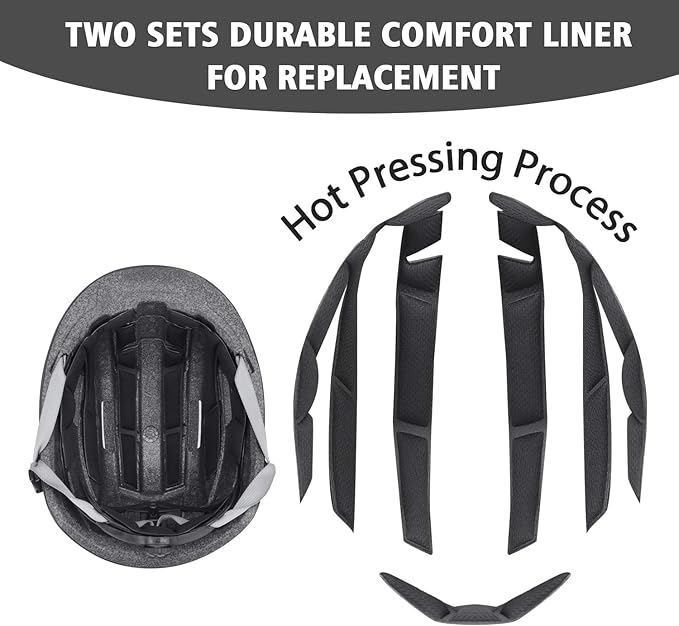 Adult Urban Bike Helmet - Adjustable Fit System & Integrated Taillight for Men Women