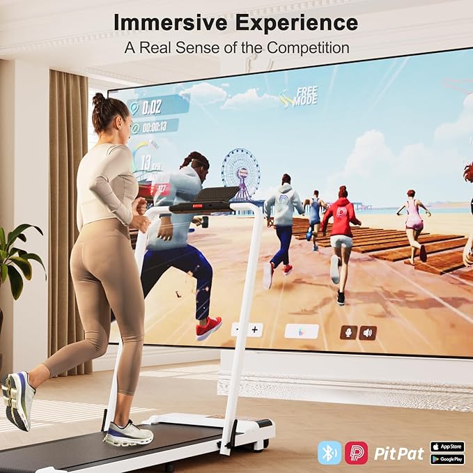 Walking Pad Treadmill with Handle Bar 3-in-1 Foldable Treadmills for Small Space 300 LBS Capacity, 3.0HP Portable Under Desk Treadmill for Home Office with LED Display Remote APP Control