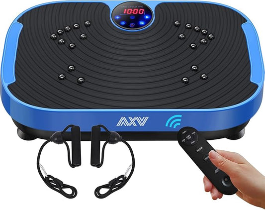 AXV Vibration Plate Exercise Machine Whole Body Workout Vibrate Fitness Platform Lymphatic Drainage Machine for Weight Loss Shaping Toning Wellness Home Gyms Workout