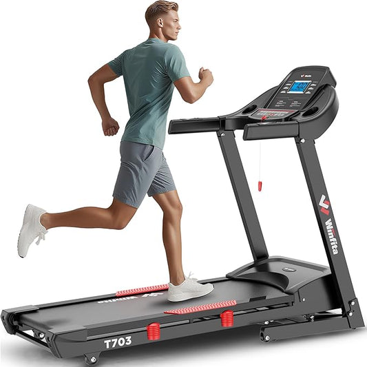 4.0HP Treadmills for Home, Folding Treadmill with 15% (8.5°) Auto Incline, 300 LBS Capacity, 10 MPH Speed, 18''x50'' Wide Belt, Bluetooth, App, 64 Preset Programs, Pulse Monitor, BMI Detector