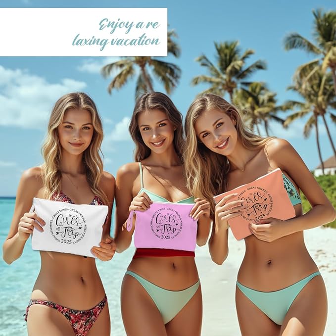 Fokongna 3PCS Girls Trip Gifts Wet Bag Wet Dry Bag Beach Bag Favors for Swimsuit Toiletry Bag Travel Essentials For Women, Beach Travel Gym Wet Dry Bag for Swimsuit Dirty Diaper Bag Gifts