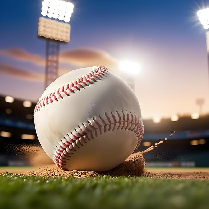 KRTOYUST® Baseball Ball,Official Size Baseballs,Composite High Performance Leather 9" Baseball Great for Youth and Adult Recreational Use Practice